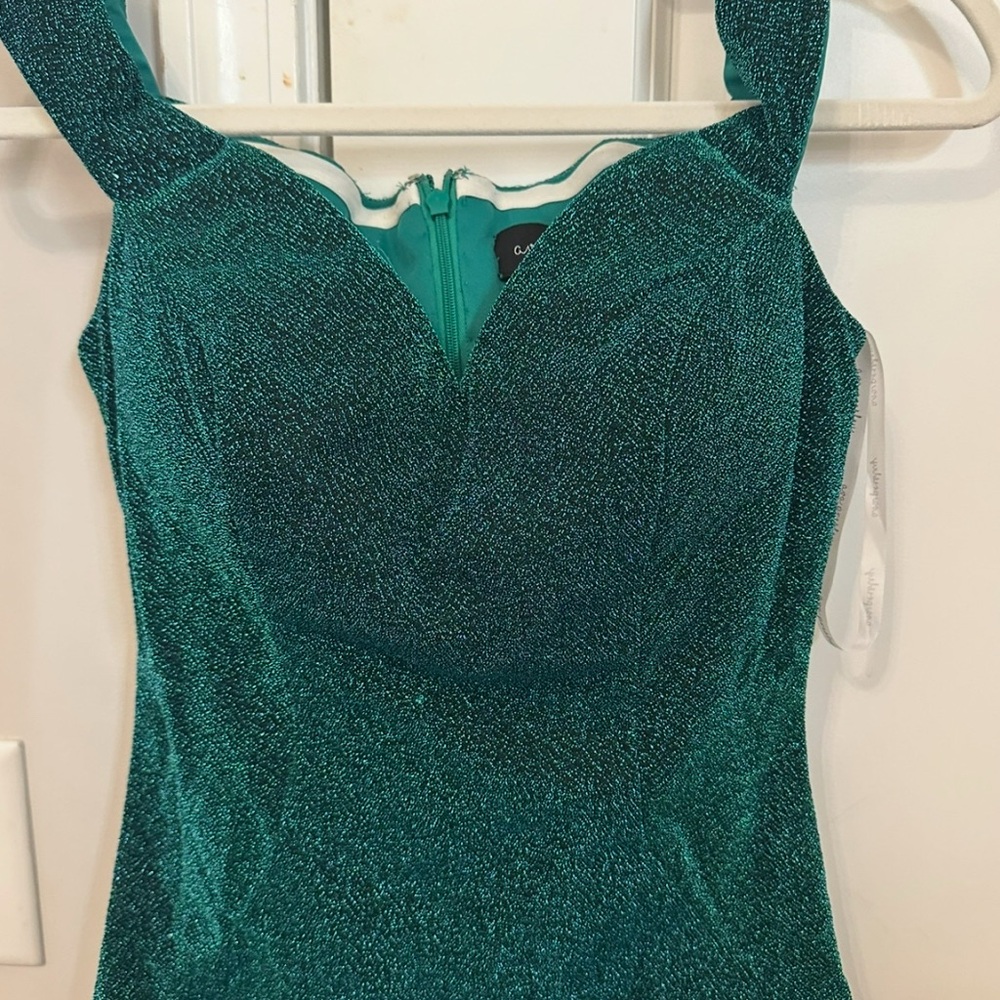 Shimmering Teal Sleeveless Dress